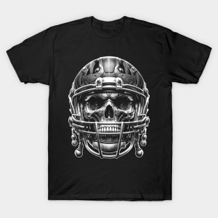 Gridiron Ghoul: Skull in Helmet T-Shirt